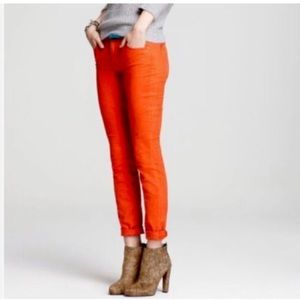 Banana Republic tangerine skinny jeans